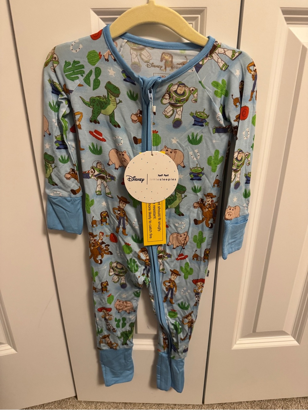Disney Little Sleepies Toy Story OG blue pattern, NWT - Picture 3 of 5